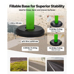 3 Pack Traffic Delineator Posts, 1140 mm Traffic Safety Cones with Fillable Base and Reflective Strips, Heavy Duty Delineator Posts for Construction Site, Parking Lot, Crowd Control, Green