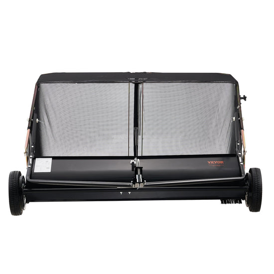 VEVOR Tow-Behind Lawn Sweeper 132cm Leaf Yard Collector 26 cu.ft. Adjustable