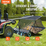 VEVOR Tow-Behind Lawn Sweeper 132cm Leaf Yard Collector 26 cu.ft. Adjustable - Front View