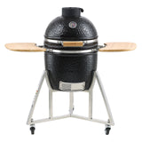 VEVOR Portable Charcoal Grill, Propane Gas Grills with Cover and Cart, Heavy Duty Stainless Steel BBQ Grill, Mini Smoker for Outdoor Cooking, Barbecue Camping, Picnic, and Backyard, Black - Extra Image