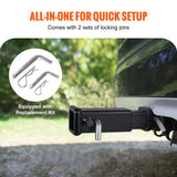 VEVOR Trailer Hitch Extender, Fits for 2" Receiver Hitch Adapter, Trailer Hitch Extension Tube Extender, 7" Extension Length, 4000 lbs Towing Capacity