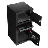 3.6 Cubic Feet Drop Safe, Large Capacity Front Drop Slot Safe Box with Digital Keypad, Heavy Duty 3 Tiers Cash Depository Box with Spare Keys for Cash, Bank Slip, Jewelry, Document, Bill, Black - Extra Image