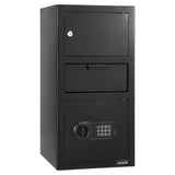 3.6 Cubic Feet Drop Safe, Large Capacity Front Drop Slot Safe Box with Digital Keypad, Heavy Duty 3 Tiers Cash Depository Box with Spare Keys for Cash, Bank Slip, Jewelry, Document, Bill, Black - Extra Image