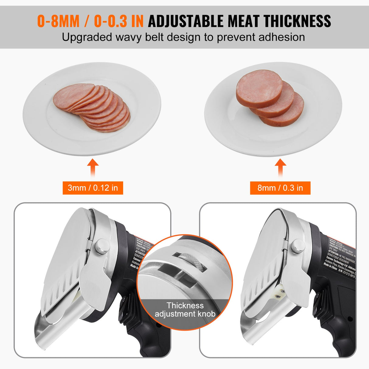 VEVOR Electric Shawarma Knife, 80W Professional Turkish Kebab Knife, Commercial Stainless Steel Gyro