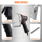 VEVOR Electric Shawarma Knife, 80W Professional Turkish Kebab Knife, Commercial Stainless Steel Gyro Cutter, Doner Kebab Meat Slicer with 2 Blades, Φ4