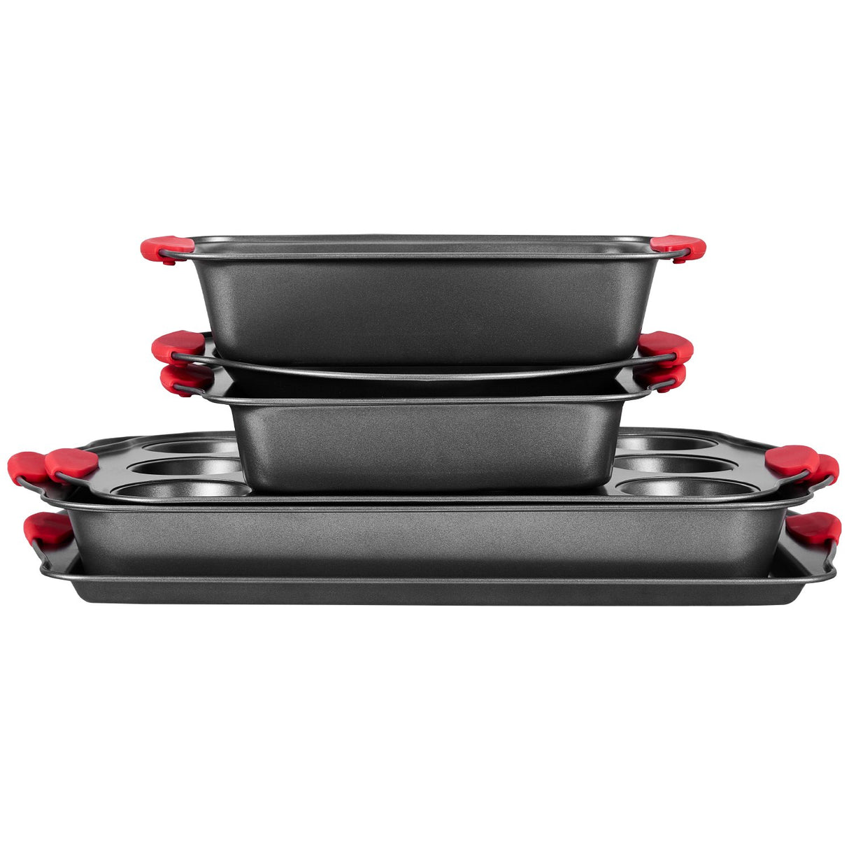 VEVOR Baking Pan Set 6-Piece Nonstick Carbon Steel Set with Silicone Handles