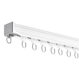 VEVOR Ceiling Curtain Track Set 5.9 FT/1.8 Meter_oom Divider with Hooks White - Extra Image
