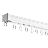 VEVOR Ceiling Curtain Track Set 17.7 FT/5.4 Meter Room Divider with Hooks White
