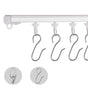 Ceiling Curtain Track Set, 9.9 FT/3 Meter, Self Adhesive, No Drill Ceiling Track System for Curtains, Room Divider Curtain Track Ceiling Mounted for Living Room with Hooks and Hardware, White