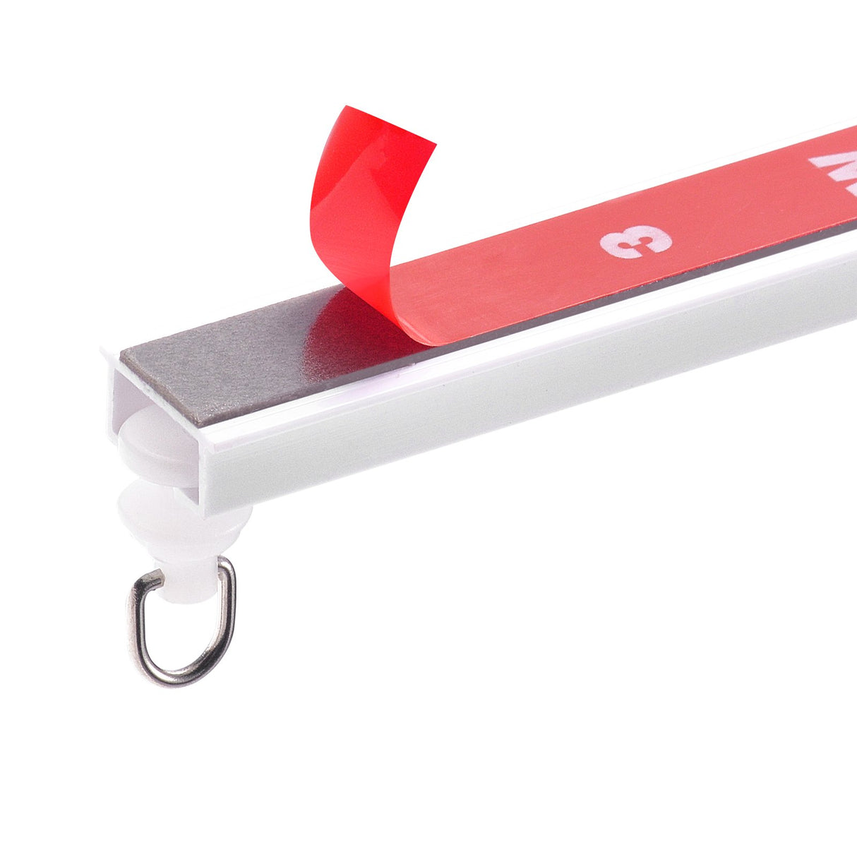 VEVOR Ceiling Curtain Track Set, 9.9 FT/3 Meter, Self Adhesive, No Drill Ceiling Track System for Curtains, Room Divider Curtain Track Ceiling Mounted for Living Room with Hooks and Hardware, White