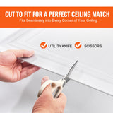 VEVOR Ceiling Tiles 96-Pack 20 x 20 in Polystyrene Easy Installation Glue-up - Rear View