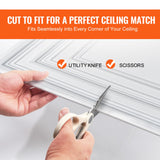 VEVOR Ceiling Tiles 12-Pack 24 x 24 in PVC Easy Installation White Peg Pattern - 45-Degree Angle