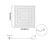 VEVOR Ceiling Tiles 12-Pack 24 x 24 in PVC Easy Installation White Peg Pattern - Low Angle