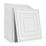 VEVOR Ceiling Tiles 12-Pack 24 x 24 in PVC Easy Installation White Peg Pattern - Extra Image