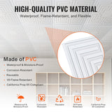 VEVOR Ceiling Tiles 12-Pack 24 x 24 in PVC Easy Installation White Echo Pattern - Side View