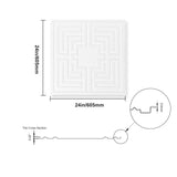 VEVOR Ceiling Tiles 12-Pack 24 x 24 in PVC Easy Installation White Echo Pattern - Extra Image