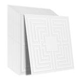 VEVOR Ceiling Tiles 12-Pack 24 x 24 in PVC Easy Installation White Echo Pattern - Extra Image