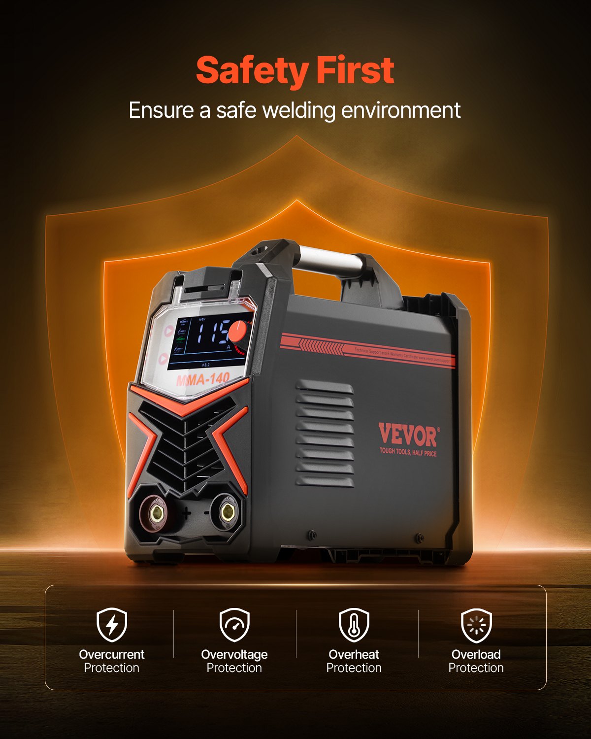 VEVOR TIG Welder 4-In-1 Welding Machine Pulse MMA Lift STICK IGBT Inverter LED