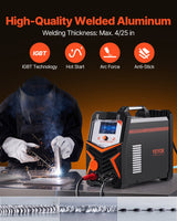 VEVOR TIG Welder 6-In-1 AC/DC Welding Machine Pulse Spot MMA Stick IGBT Inverter - Top-Down View