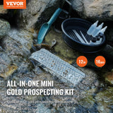VEVOR Gold Panning Kit With Mini Sluice Box, 12