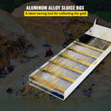 VEVOR Aluminum Alloy Sluice Box, Compact 36" Mini Sluice Boxes for Gold, Lightweight Gold Sluice Equipment, Portable Sluice Boxes with Miner's Moss,