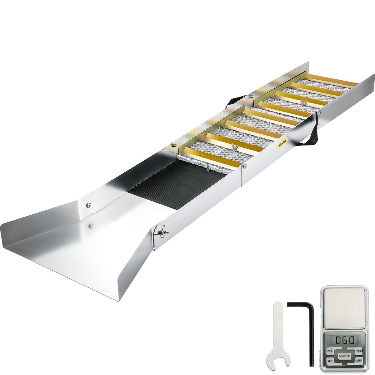 VEVOR Folding Aluminum Alloy Sluice Box, Compact 50" Sluice Boxes for Gold, Lightweight Gold Sluice