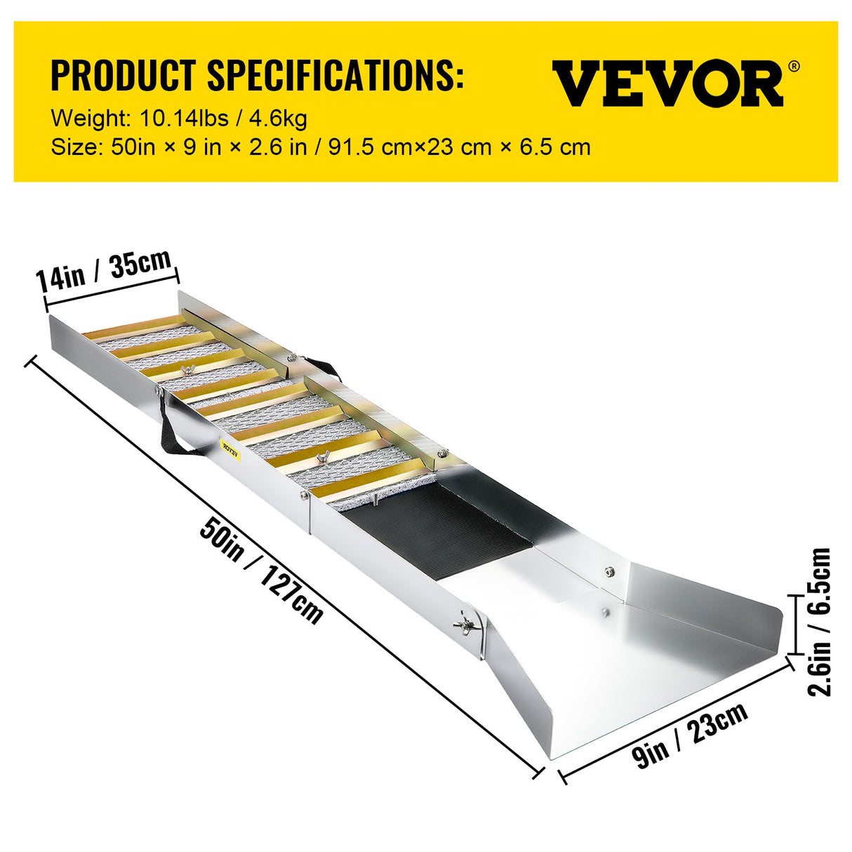 VEVOR Folding Aluminum Alloy Sluice Box, Compact 50" Sluice Boxes for Gold, Lightweight Gold Sluice