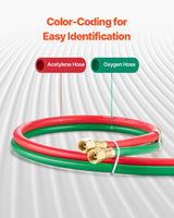 Oxygen Acetylene Hose 1/4-Inch x 100FT T Grade Hose 300PSI Max Working Pressure