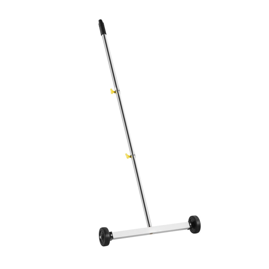 Magnetic Sweeper with Wheels, 43 cm, 4.5 kg Load Capacity, Lightweight Magnetic Pickup Sweeper with Adjustable Handle, Pick Up Nails and Screws, Easy Cleanup for Garages, Roofing Projects
