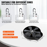 VEVOR Glass Rinser, 10 Powerful Spraying Jets Rotating Cup Rinser for Sink, 304 Stainless Steel Faucet Cup Washer & Silicone Nonslip Pad for Baby Bottle, Glass Cup, Wine Glass (Matte Black Base) - Side View