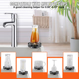 VEVOR Glass Rinser 10-Hole 360 Rotating Stainless Steel Washer ABS Cup Holder