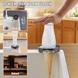 VEVOR Glass Rinser 10-Hole 360 Rotating Stainless Steel Washer ABS Cup Holder - Rear View