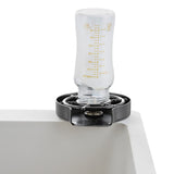VEVOR Glass Rinser 10-Hole 360 Rotating Stainless Steel Washer ABS Cup Holder