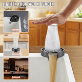 VEVOR Glass Rinser, 10 Powerful Spraying Jets Rotating Cup Rinser for Sink, Wearproof ABS Kitchen Sink Faucet Cup Washer & ABS Cup Holder for Baby - Rear View
