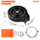 VEVOR Glass Rinser, 10 Powerful Spraying Jets Rotating Cup Rinser for Sink, Wearproof ABS Kitchen Sink Faucet Cup Washer & ABS Cup Holder for Baby