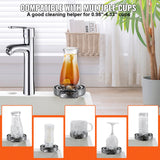 VEVOR Glass Rinser 10-Hole Rotating Stainless Steel Washer ABS Cup Holder