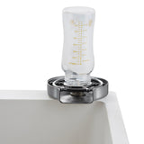 VEVOR Glass Rinser 10-Hole Rotating Stainless Steel Washer ABS Cup Holder