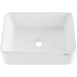 VEVOR Modern Ceramic Vessel Sink 48x37cm Bathroom Vanity Bowl Countertop White - Extra Image