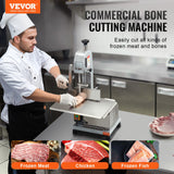 VEVOR 650W Commercial Electric Meat Bandsaw Stainless Steel Bone Sawing Machine - Front View