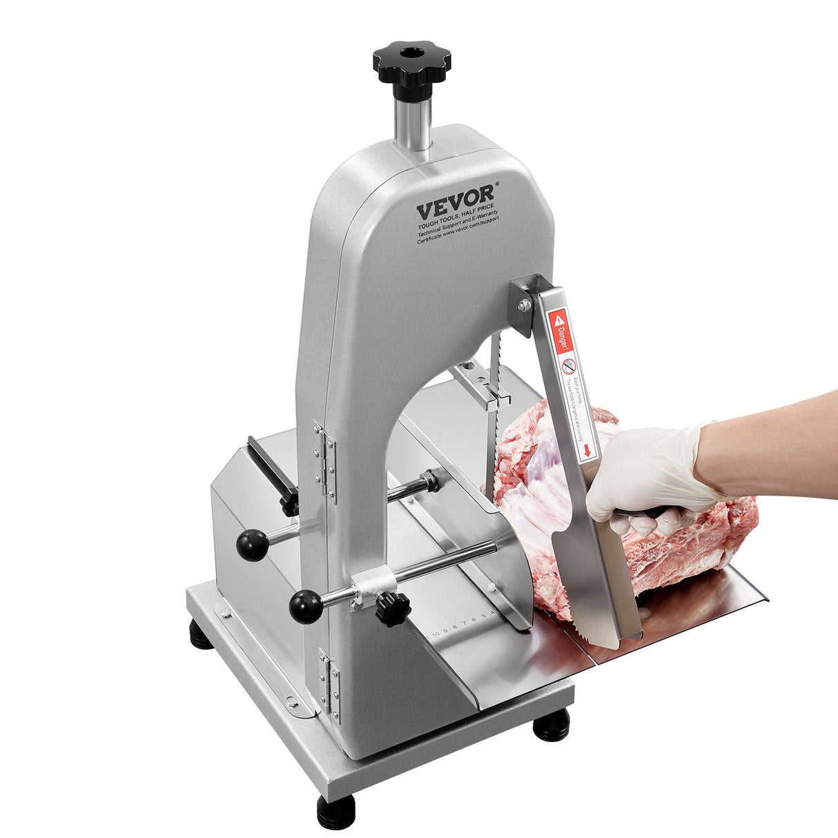 VEVOR 650W Commercial Electric Meat Bandsaw Stainless Steel Bone Sawing Machine