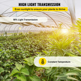 VEVOR Greenhouse Film, 24' x 100' Greenhouse Plastic Sheeting, 6 mil Thickness Suncover Greenhouse, Clear Polyethylene Cover, UV Proof Farm Plastic