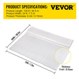 VEVOR Greenhouse Film, 24' x 100' Greenhouse Plastic Sheeting, 6 mil Thickness Suncover Greenhouse, Clear Polyethylene Cover, UV Proof Farm Plastic