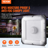 VEVOR 4 Pack LED Canopy Lights 80W 8800LM 5000K Daylight Outdoor Canopy Lighting - Front View