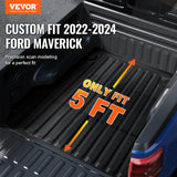VEVOR Truck Bed Mat Fit 2022-2024 Ford Maverick TPE Truck Bed Liner Accessories