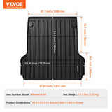 VEVOR Truck Bed Mat Fit 2022-2024 Ford Maverick TPE Truck Bed Liner Accessories - Close-Up Angle