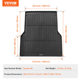 VEVOR Truck Bed Mat Fit 2005-2023 Toyota Tacoma TPE Truck Bed Liner Accessories - Close-Up Angle