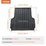 VEVOR Truck Bed Mat Fit 2022-2024 Nissan Frontier TPE Truck Bed Liner Accessory - Close-Up Angle