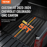 VEVOR Truck Bed Mat Fit 2023-2024 Chevrolet Colorado/GMC Canyon Truck Bed Liner - Front View
