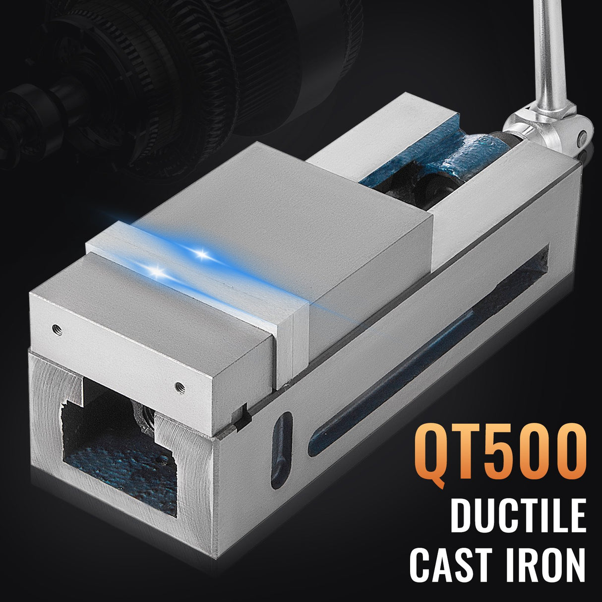 VEVOR Milling Vice 4"/100mm,Bench Clamp Vice Nodular Cast Iron Material,Clamping Vice Clamping Force 19KN Max, Milling Machine Vice