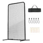 I Screen Baseball for Batting Cage, 7x4 ft Baseball Softball Safety Screen, Body Protector Portable Batting Screen with Carry Bag & Ground Stakes, Heavy Duty Pitching Net for Pitchers Protection
